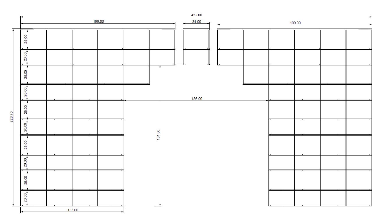 KRIPTONITE bibliothèque murale KROSSING_2 composition 85 (Aluminium - Métal)
