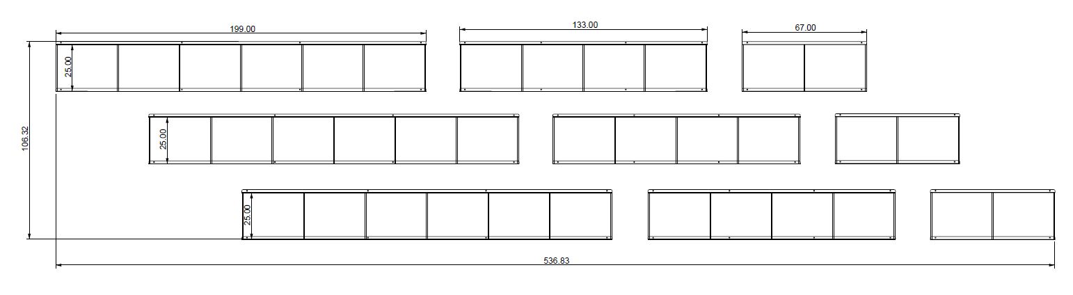 KRIPTONITE bibliothèque murale KROSSING_2 composition 99 (Aluminium - Métal)