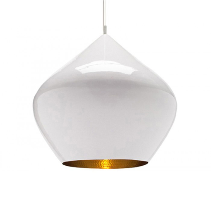 TOM DIXON lampe à suspension BEAT STOUT (Blanc - laiton)