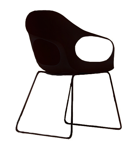 KRISTALIA fauteuil avec luge ELEPHANT (Noir - acier verni et polyuréthane)