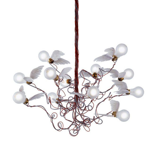 INGO MAURER lampe à suspension BIRDIE (Rouge - Métal)