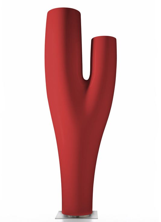 SERRALUNGA vase MISSED TREE II (Rouge - LLDPE laqué)