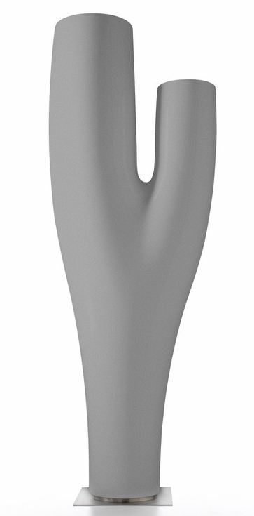 SERRALUNGA vase MISSED TREE II (Argent - LLDPE laqué matalisé)