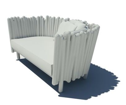 SERRALUNGA canapé CANISSE (Blanc - LLDPE et polyester)