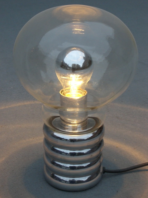 INGO MAURER table lamp (Chromed - Metal and Glass)