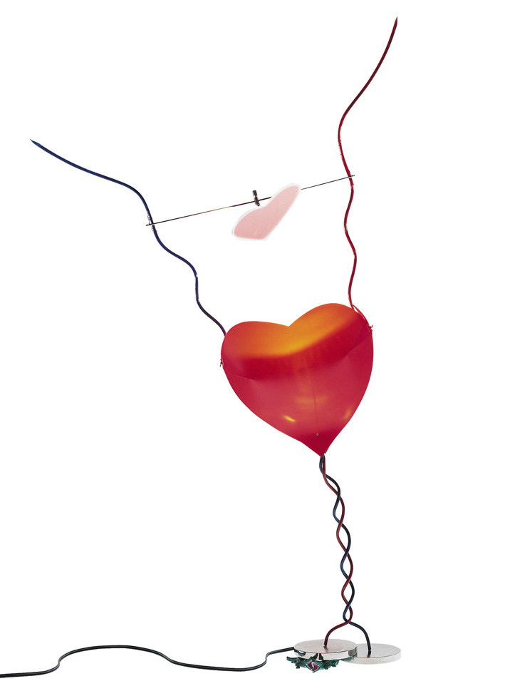 INGO MAURER lampe de table ONE FROM THE HEART (LED - Métal et verre)