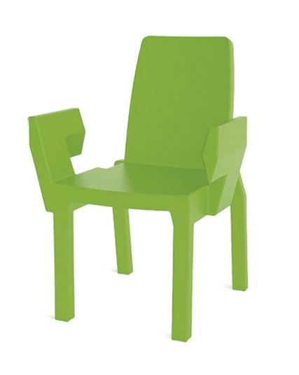 SLIDE chaise DOUBLIX (Citron vert - Polyéthylène)