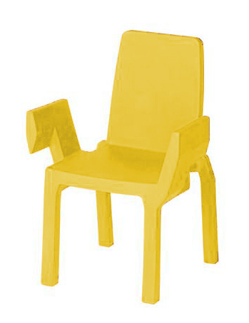 SLIDE chaise DOUBLIX (Jaune - Polyéthylène)