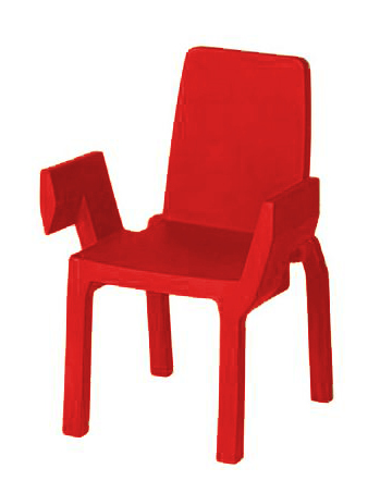 SLIDE chaise DOUBLIX (Rouge - Polyéthylène)