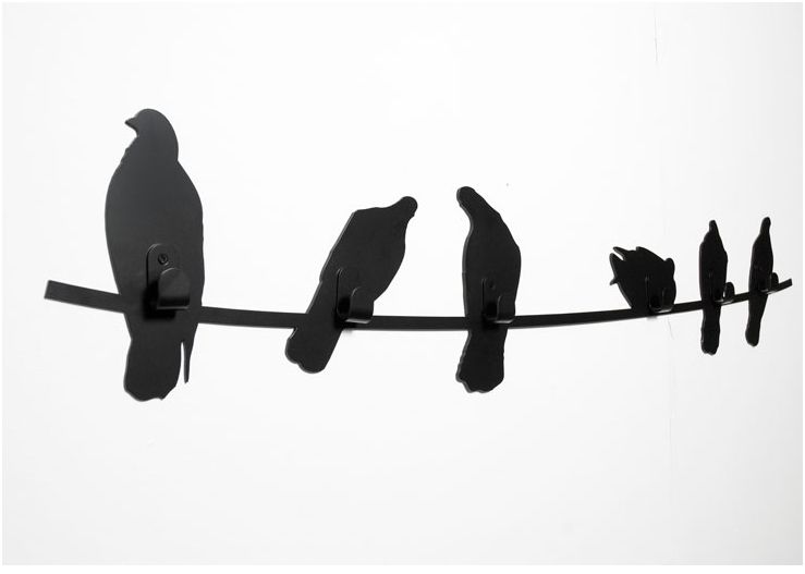 COVO coat rack BIRDS ON WIRE