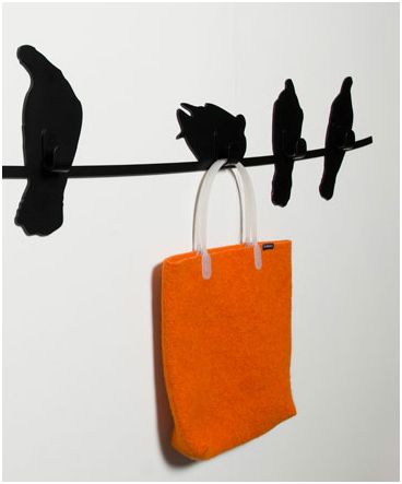 COVO coat rack BIRDS ON WIRE