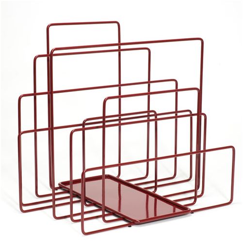 COVO porte-revues Random (Rouge vin - Métal)