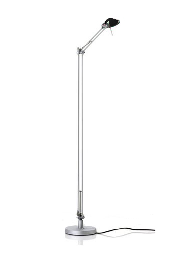 LUCEPLAN lampadaire BERENICE D12NPI (Aluminium, réflecteur noir - Aluminium)