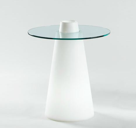 SLIDE table basse lumineuse PEAK (Ø 70 h 80 cm - Polyéthylène)