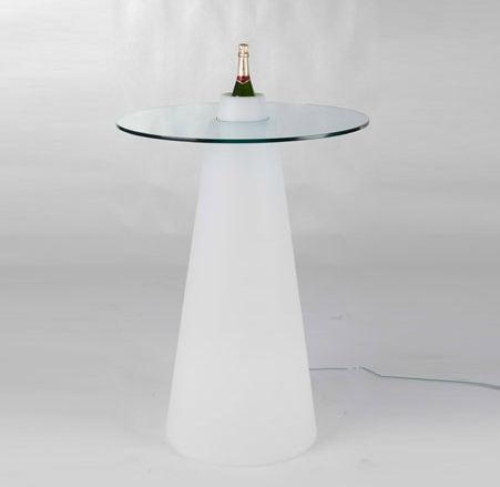 SLIDE table basse lumineuse PEAK (Ø 70 h 120 cm - Polyéthylène)