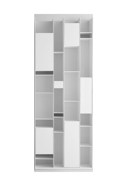MDF ITALIA bibliothèque avec compatiments de rangement RANDOM BOX (Blanc - Fibre de bois)