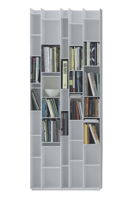 MDF ITALIA bibliothèque murale RANDOM (Blanc - Fibre de bois)