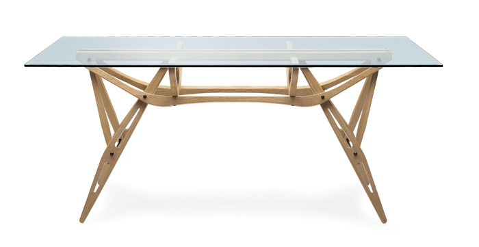 ZANOTTA table with glass top REALE