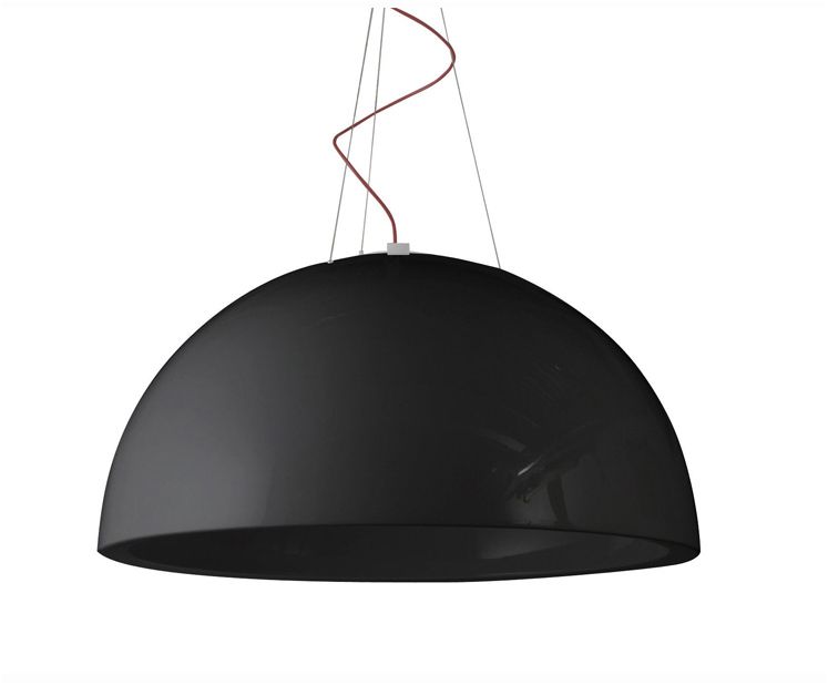 SLIDE lampe à suspension CUPOLE version laquée (Noir Ø 120 cm - Polyéthylène)