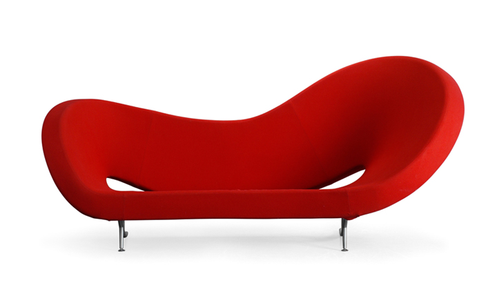 MOROSO canapé VICTORIA AND ALBERT (290 cm DX - Kvadrat Divina 3 623 Remix rouge)
