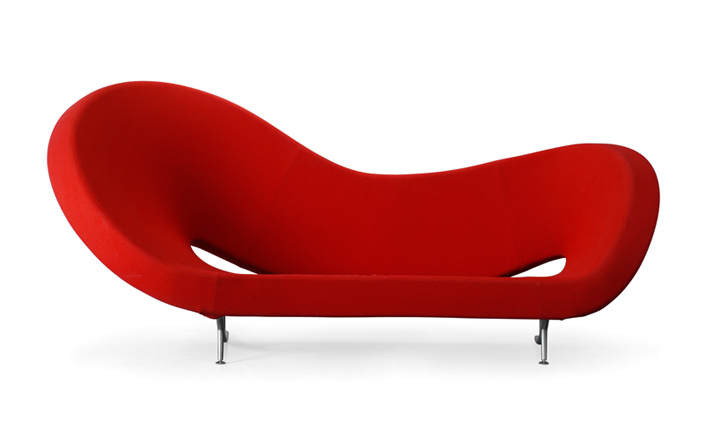 MOROSO canapé VICTORIA AND ALBERT (290 cm SX - Kvadrat Divina 3 623 Remix rouge)