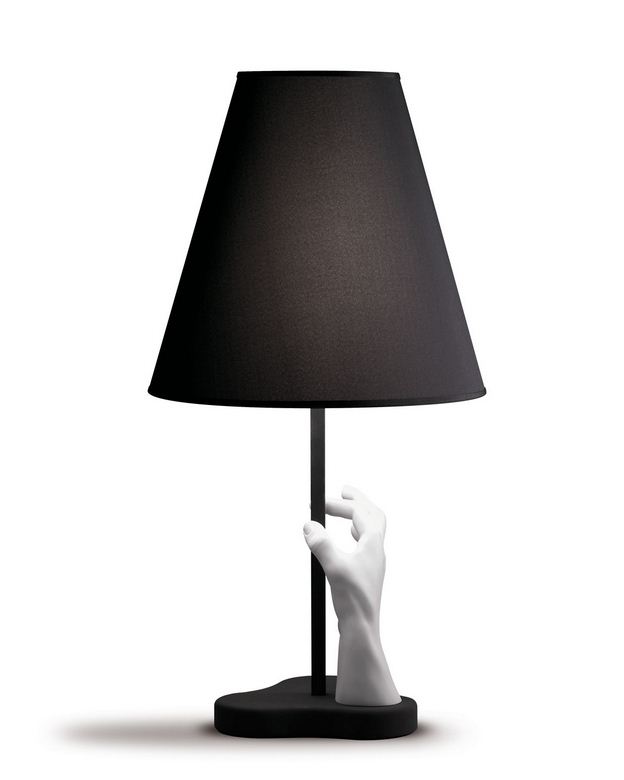 FONTANA ARTE lampe de table MANO (Noir - Poussière de marbre / tissu)