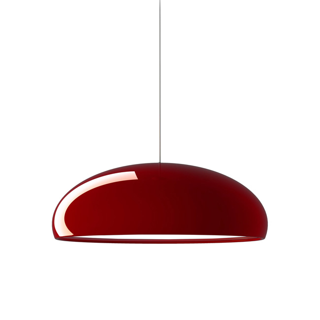 FONTANA ARTE lampe à suspension PANGEN (Rouge - Aluminium verni)