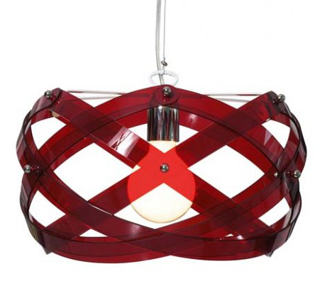 EMPORIUM lampe à suspension NUCLEA Ø 53 cm (Rouge transparent - Méthacrylate)