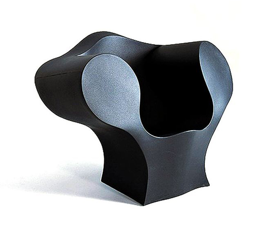 MOROSO fauteuil BIG EASY SPRING COLLECTION (Noir - Polyéthylène)