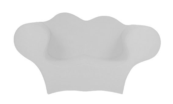 MOROSO canapé DOUBLE SOFT BIG EASY SPRING COLLECTION (Blanc - laine / structure en acier)