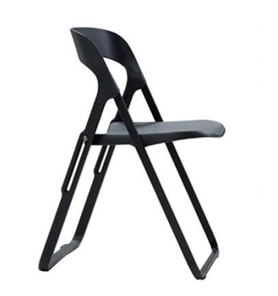 CASAMANIA set de 2 chaises pliable BEK (Noir - polypropylène / Métal verni)