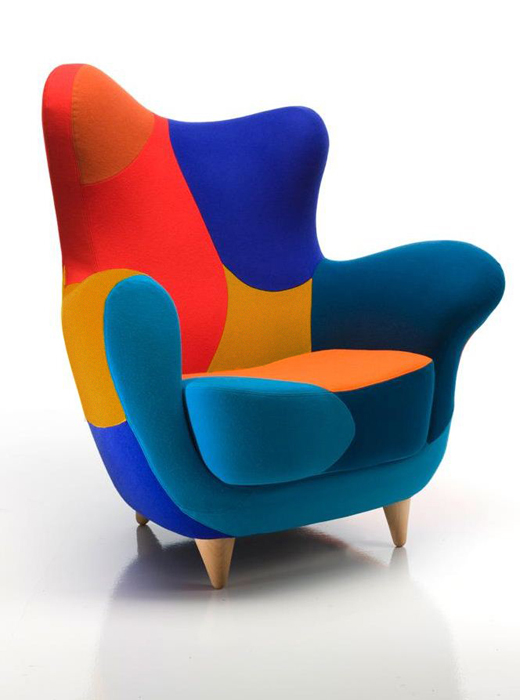MOROSO fauteuil ALESSANDRA LOS MUEBLES AMOROSOS (Couleurs vives version A - Divina 3 / Tonus)