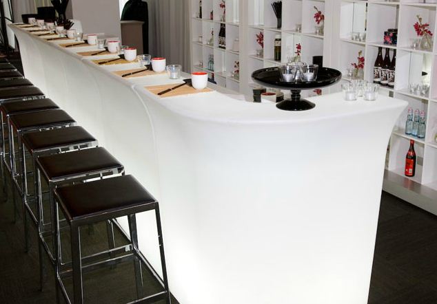 SLIDE luminous bar counter JUMBO CORNER