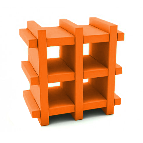 SLIDE bibliothèque MY BOOK 3X3 (Orange - Polyéthylène)