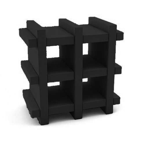 SLIDE bibliothèque MY BOOK 3X3 (Noir - Polyéthylène)