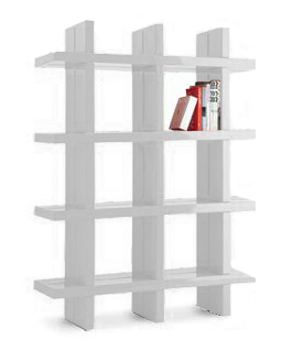 SLIDE bibliothèque MY BOOK 3x4 (Blanc lait - Polyéthylène)