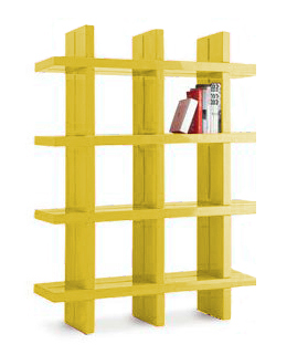 SLIDE bibliothèque MY BOOK 3x4 (Jaune - Polyéthylène)