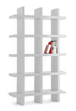 SLIDE bibliothèque MY BOOK 3X5 (Blanc lait - Polyéthylène)