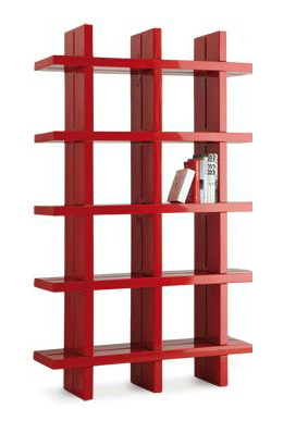 SLIDE bibliothèque MY BOOK 3X5 (Rouge - Polyéthylène)