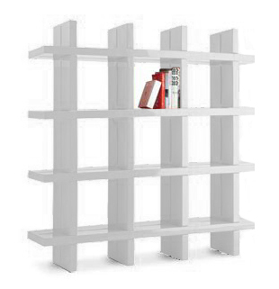 SLIDE bibliothèque MY BOOK 4X4 (Blanc lait - Polyéthylène)