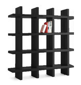 SLIDE bibliothèque MY BOOK 4X4 (Noir - Polyéthylène)