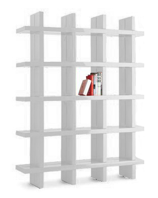 SLIDE bibliothèque MY BOOK 4X5 (Blanc lait - Polyéthylène)