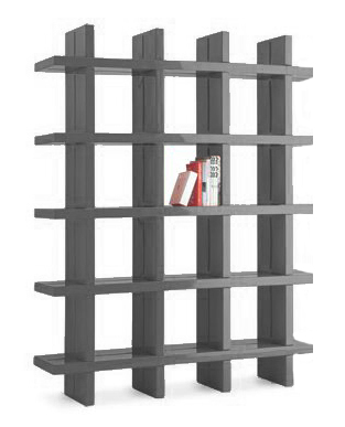 SLIDE bibliothèque MY BOOK 4X5 (Gris - Polyéthylène)