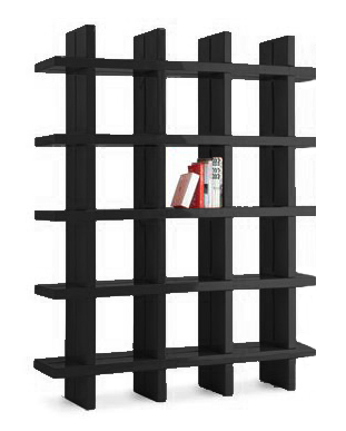 SLIDE bibliothèque MY BOOK 4X5 (Noir - Polyéthylène)