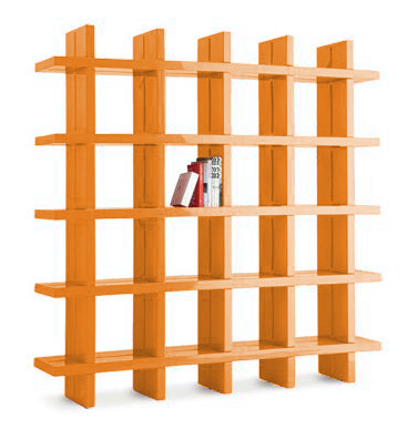 SLIDE bibliothèque MY BOOK 5x5 (Orange - Polyéthylène)