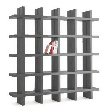 SLIDE bibliothèque MY BOOK 5x5 (Gris - Polyéthylène)