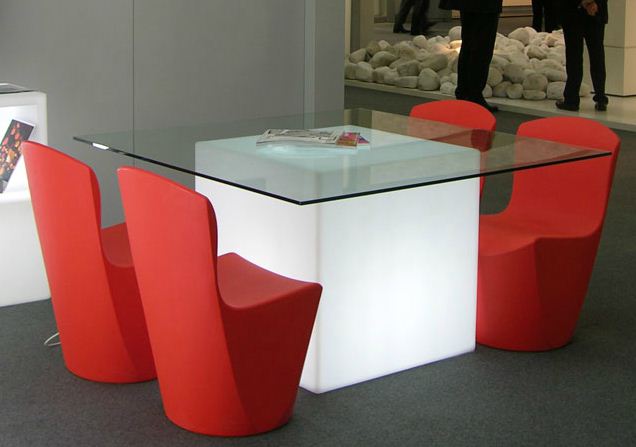 SLIDE luminous table SQUARE
