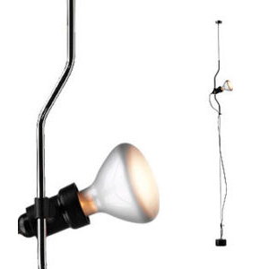 FLOS lampe à suspension PARENTESI (Nickel - acier / Élastomère)
