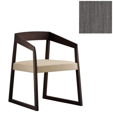 PEDRALI chaise SIGN 455 (G63 - chêne Wengè/tissu)