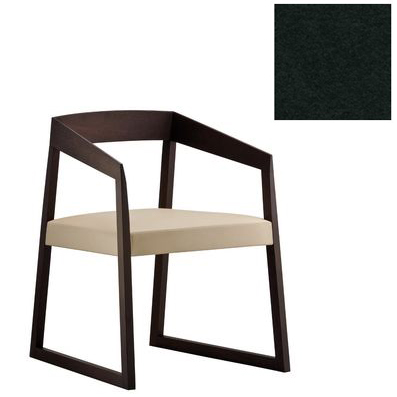 PEDRALI chaise SIGN 455 (H10 - chêne Wengè/laine)